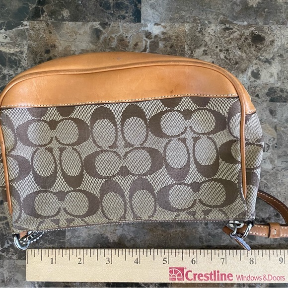 Coach Monogram Purse Small Brown Handbag Accessories PLEASE REVIEW PICS FOR FLAW - Picture 8 of 9